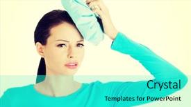  Presentation with ice blue - Slides having her head blue cold background and a cyan colored foreground