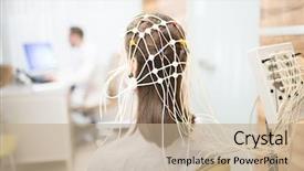  Presentation with eeg - Slide deck enhanced with her head during brain background and a coral colored foreground