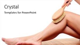  Presentation with face massage spa skin - Amazing slides having her legs with big brush backdrop and a white colored foreground