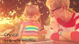  Presentation with free veterans day - Beautiful slides featuring her little daughter enjoying free backdrop and a coral colored foreground