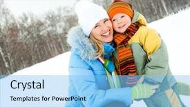  Presentation with indian mother son - Presentation theme having quality alert - lateral mammogram of female breast background and a ocean colored foreground