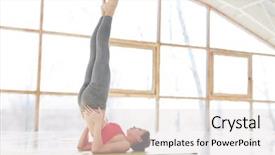  Presentation with balance - Presentation design having her lower back in balance background and a lemonade colored foreground