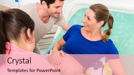  Presentation with pregnant woman - Audience pleasing slide deck consisting of her man in delivery backdrop and a lemonade colored foreground