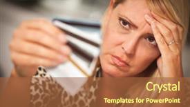  Presentation with credit card - Colorful slide deck enhanced with her many credit card backdrop and a red colored foreground