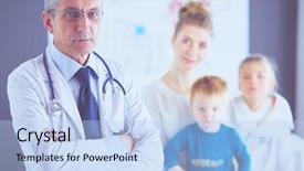  Presentation with doctor black children - PPT theme having her mother at a doctor background and a  colored foreground