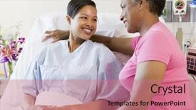  Presentation with pregnant woman in hospital - Audience pleasing slide deck consisting of her mother talking in hospital backdrop and a  colored foreground