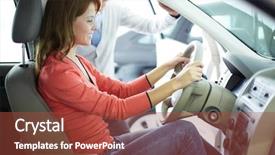  Presentation with dealership - Presentation featuring her newly-bought car background and a red colored foreground