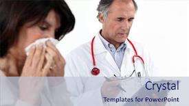  Presentation with nose bleed - Theme enhanced with her nose at the doctor background and a  colored foreground