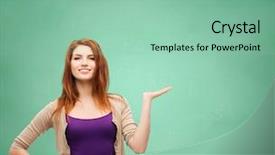  Presentation with school board - Slides consisting of school education advertising and people background and a mint green colored foreground