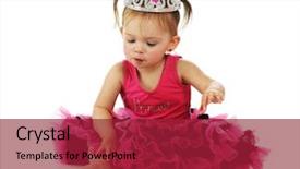  Presentation with black baby - Colorful slides enhanced with her pink and black princess backdrop and a crimson colored foreground