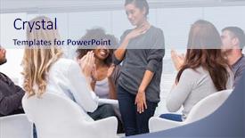  Presentation with group therapy - Presentation theme with party treat - colorful jelly in peel of oranges background and a gold colored foreground