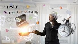  Presentation with recipe - PPT layouts enhanced with her recipe of success mixed background and a  colored foreground