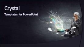  Presentation with recipe - Beautiful PPT theme featuring her recipe of success mixed backdrop and a  colored foreground