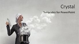  Presentation with recipe - Slide set with her recipe of success mixed background and a light gray colored foreground