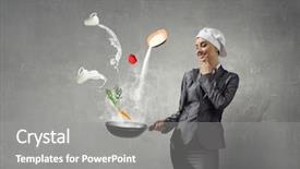  Presentation with recipe - PPT theme consisting of her recipe of success mixed background and a  colored foreground