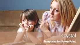  Presentation with mother son flowers - Amazing theme having her son watch tv sad backdrop and a  colored foreground