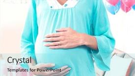  Presentation with baby shower - PPT layouts featuring her stomach at baby shower background and a arctic colored foreground