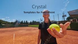  Presentation with tennis - Presentation featuring her-training-the-tennis-player background and a light blue colored foreground