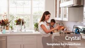  Presentation with baby food - Colorful slides enhanced with her young baby while she backdrop and a coral colored foreground