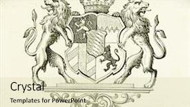  Presentation with album - Slides with heraldry - coat of arms of kingdom background and a soft green colored foreground