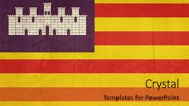  Presentation with vintage philippines flag on grunge - Cool new PPT layouts with heraldry - grunge illustration of balearic islands backdrop and a  colored foreground