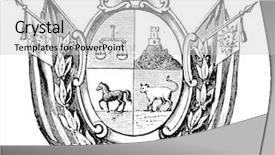  Presentation with old album - Colorful theme enhanced with heraldry - old coat of arms backdrop and a  colored foreground