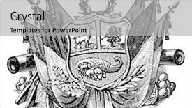  Presentation with old album - Cool new PPT theme with heraldry - old coat of arms backdrop and a light gray colored foreground
