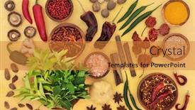  Presentation with herb - Cool new presentation with herb-and-spice-assortment backdrop and a gold colored foreground