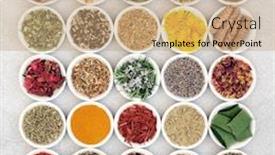  Presentation with anti ageing - Slide set having moringa - herb and spice collection used background and a coral colored foreground