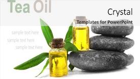  Presentation with essence - Presentation design with herb extract - bottles with tea tree essence background and a white colored foreground