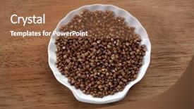  Presentation with pollen grains - Amazing PPT layouts having herb free herbal - buckwheat grains on ceramic plate backdrop and a  colored foreground