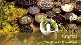  Presentation with herb - Audience pleasing PPT layouts consisting of attractive female patient sitting at clinic and looking at camera backdrop and a light gray colored foreground.