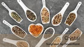  Presentation with heal - Amazing slide set having herb selection with melatonin capsules backdrop and a coral colored foreground