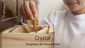  Presentation with traditional chinese medicine - Slide set consisting of herb used for traditional chinese background and a coral colored foreground