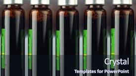  Presentation with vials - Amazing presentation theme having herbal analysis - group of vials backdrop and a wine colored foreground