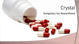  Presentation with herbal - PPT theme enhanced with herbal capsules - pills whit shallow dof background and a white colored foreground