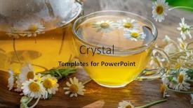  Presentation with chamomile - Cool new theme with herbal-chamomile-tea-and-chamomile backdrop and a gold colored foreground