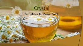  Presentation with herbal - PPT layouts enhanced with herbal-chamomile-tea-and-chamomile background and a yellow colored foreground