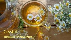  Presentation with herbal - Audience pleasing presentation theme consisting of herbal-chamomile-tea-and-chamomile backdrop and a tawny brown colored foreground