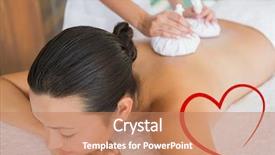  Presentation with herbal medicine healing herbs mortar - Slide deck featuring herbal compress massage against heart background and a  colored foreground