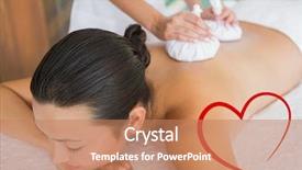  Presentation with herbal - Colorful slides enhanced with herbal compress massage against heart backdrop and a  colored foreground