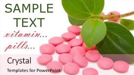  Presentation with sprout - Audience pleasing PPT theme consisting of herbal concept - green sprout from pills isolated backdrop and a lemonade colored foreground