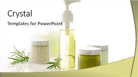  Presentation with herbal - Presentation having herbal cosmetics - bodycare products background and a white colored foreground