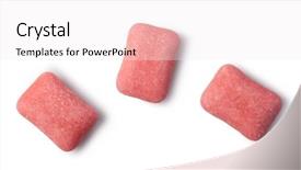  Presentation with dental gum - Slides consisting of herbal dental - chewing gum isolated on white background and a sky blue colored foreground