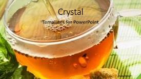  Presentation with herbal - Presentation having herbal drink - pouring tea background and a yellow colored foreground