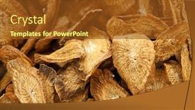  Presentation with root - Theme with herbal-dry-burdock-root background and a tawny brown colored foreground