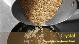  Presentation with free cooking - Slide deck enhanced with herbal free - cooking process of quinoa seeds background and a  colored foreground
