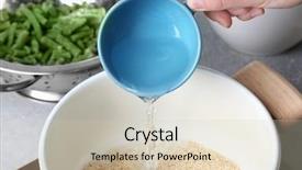  Presentation with pouring water - Audience pleasing PPT layouts consisting of herbal free - female hand pouring water backdrop and a  colored foreground