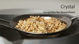  Presentation with quinoa - Presentation theme consisting of herbal free - sieve with quinoa seeds background and a  colored foreground