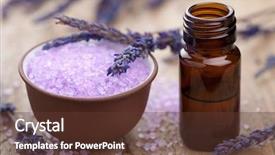  Presentation with alternative - Presentation enhanced with herbal lavender salt and essential background and a tawny brown colored foreground